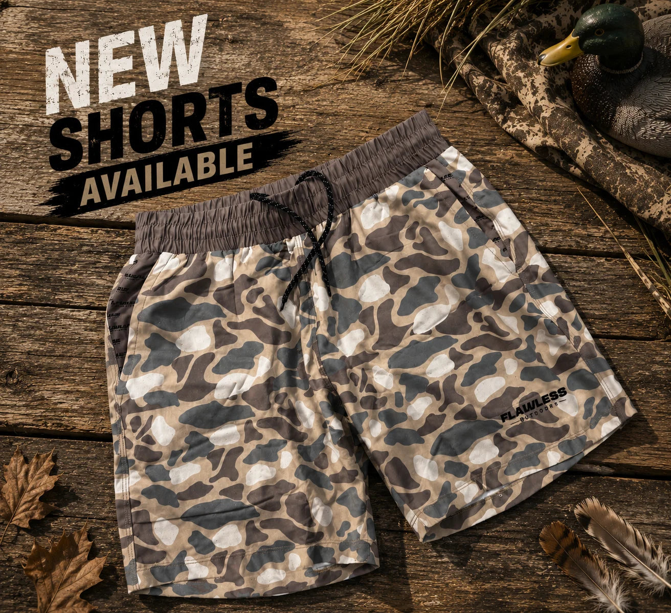 Flawless Whipz 2.0 Brown Duck Camo Shorts