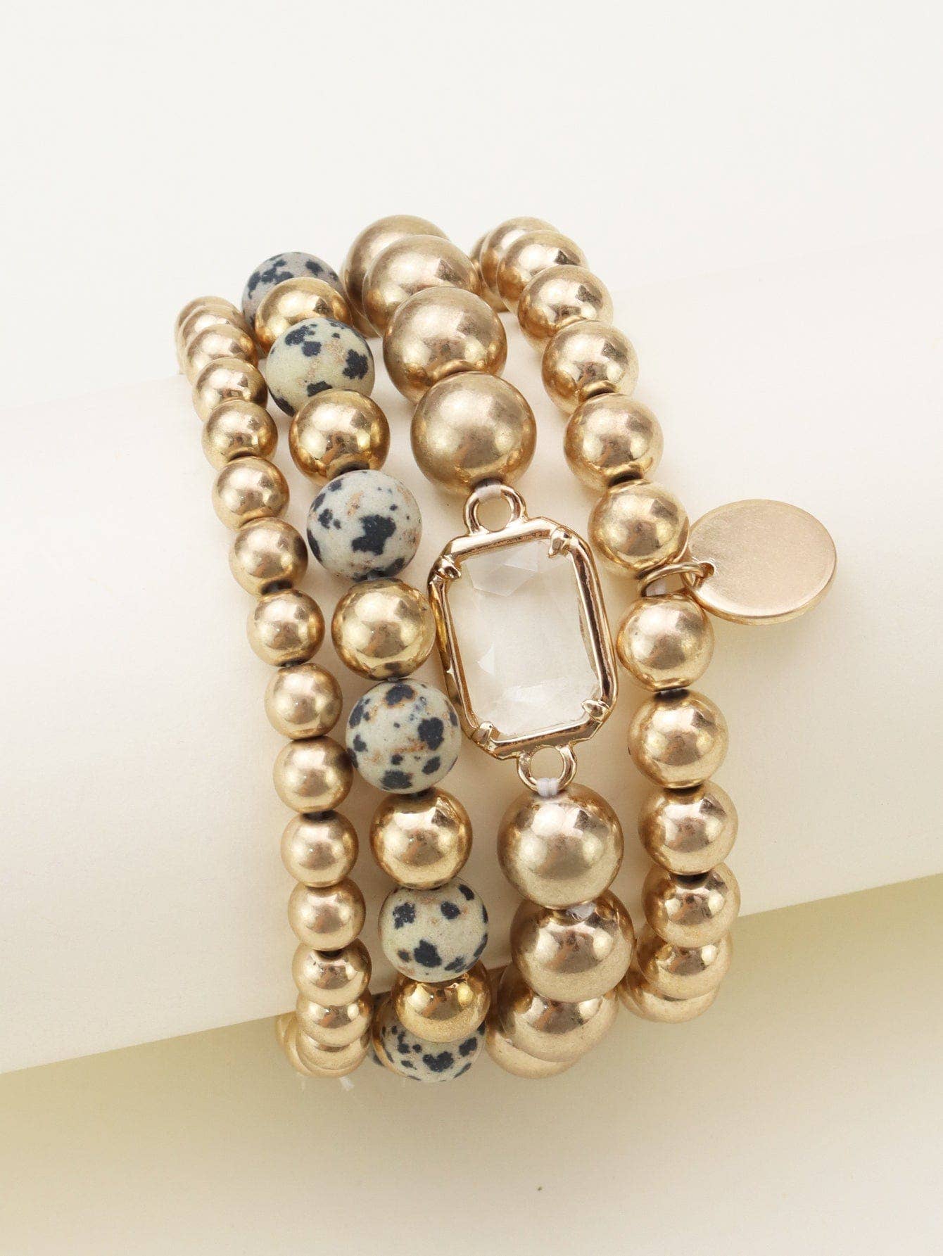 4 Piece Semi Precious Bracelet Set