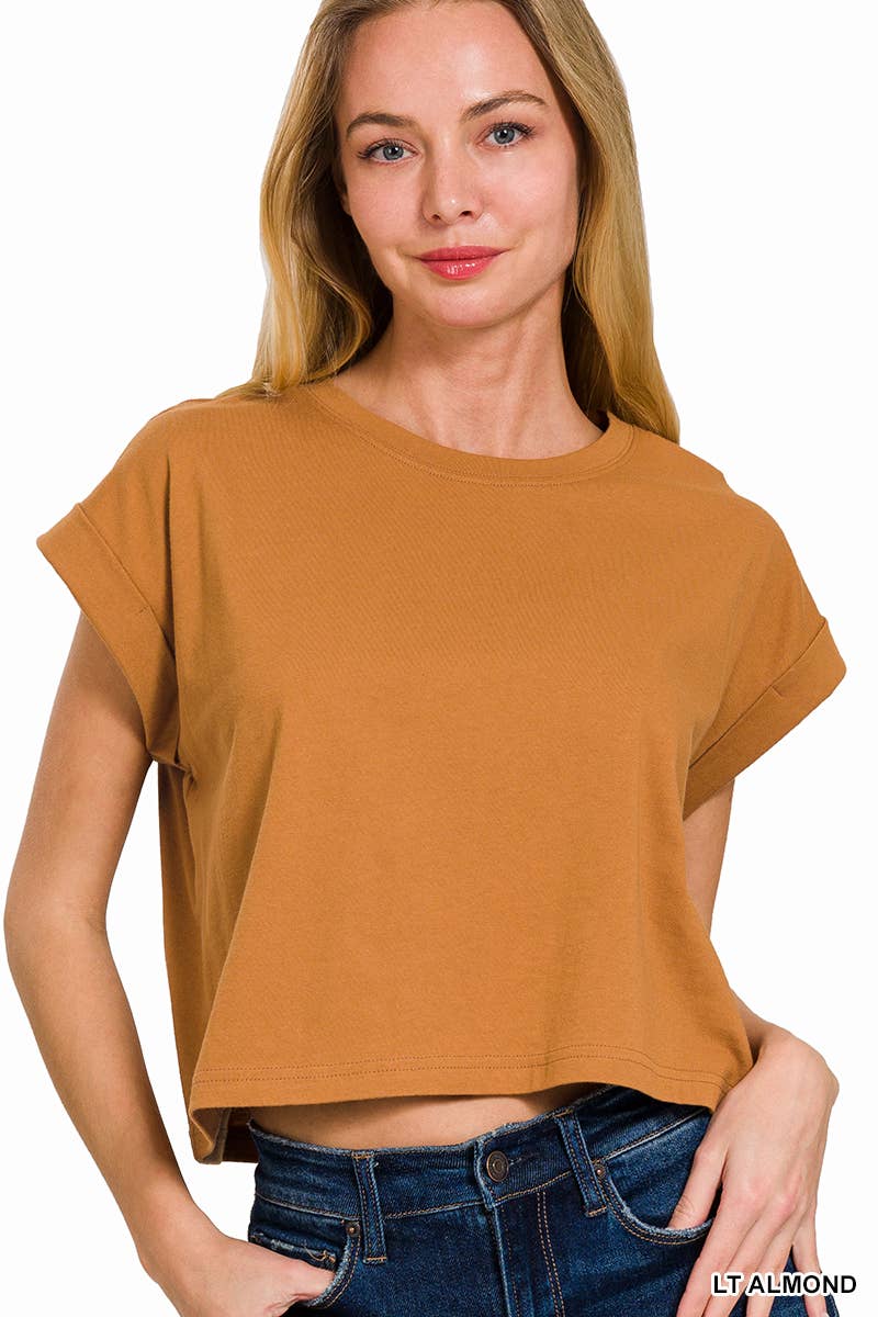 Short Sleeve Brooke Cropped Tee