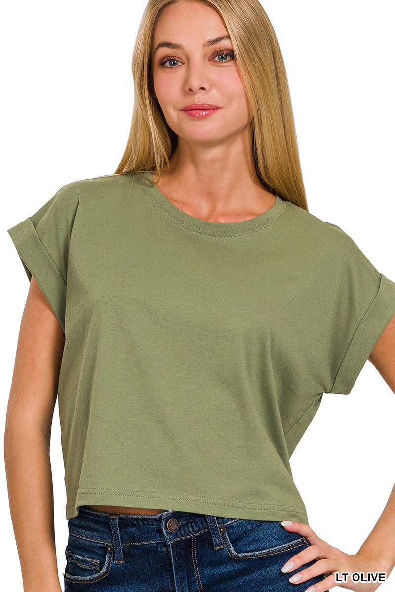 Short Sleeve Brooke Cropped Tee