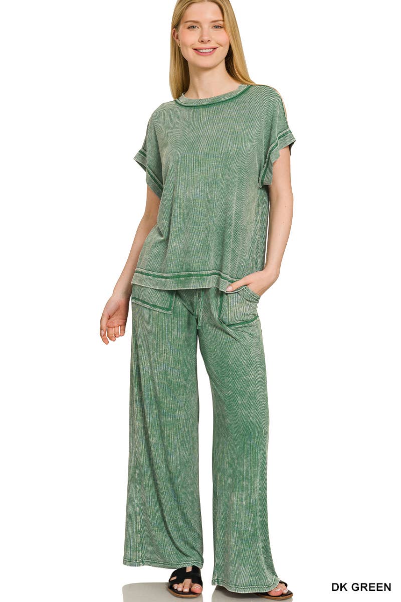 Acid Wash Top & Pants