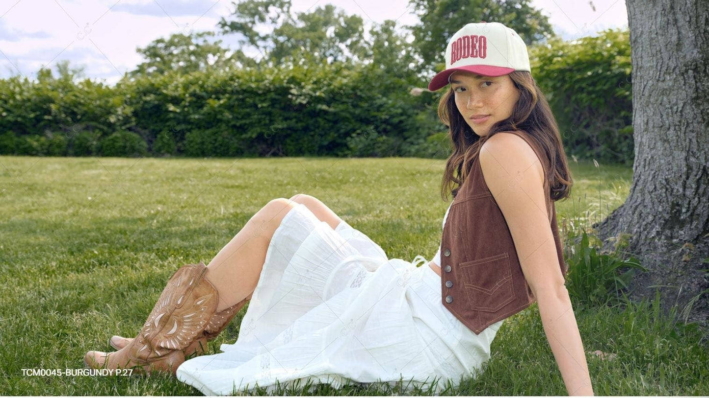 "RODEO" Trucker Hat: Brown