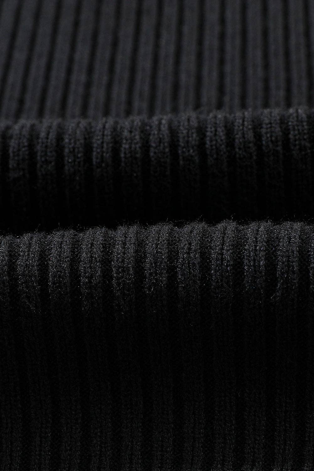 Ribbed Short Sleeve Pocketed Sweater