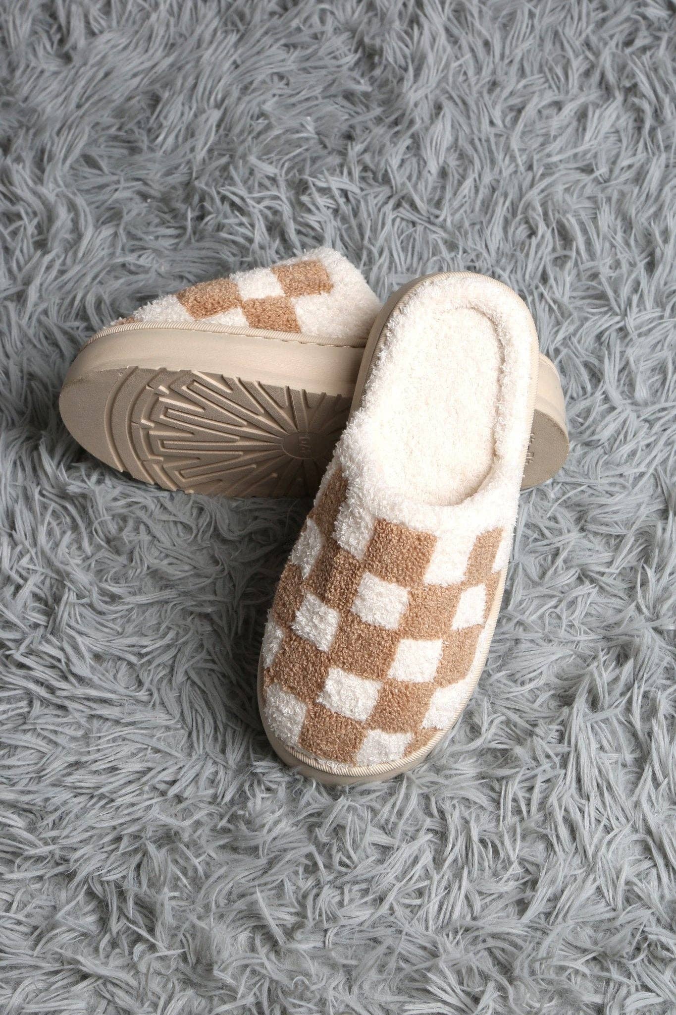 Super Lux Checker Platform Slippers