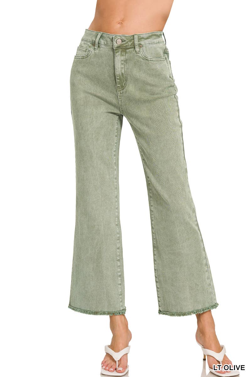 Acid Wash Color Denim Pants