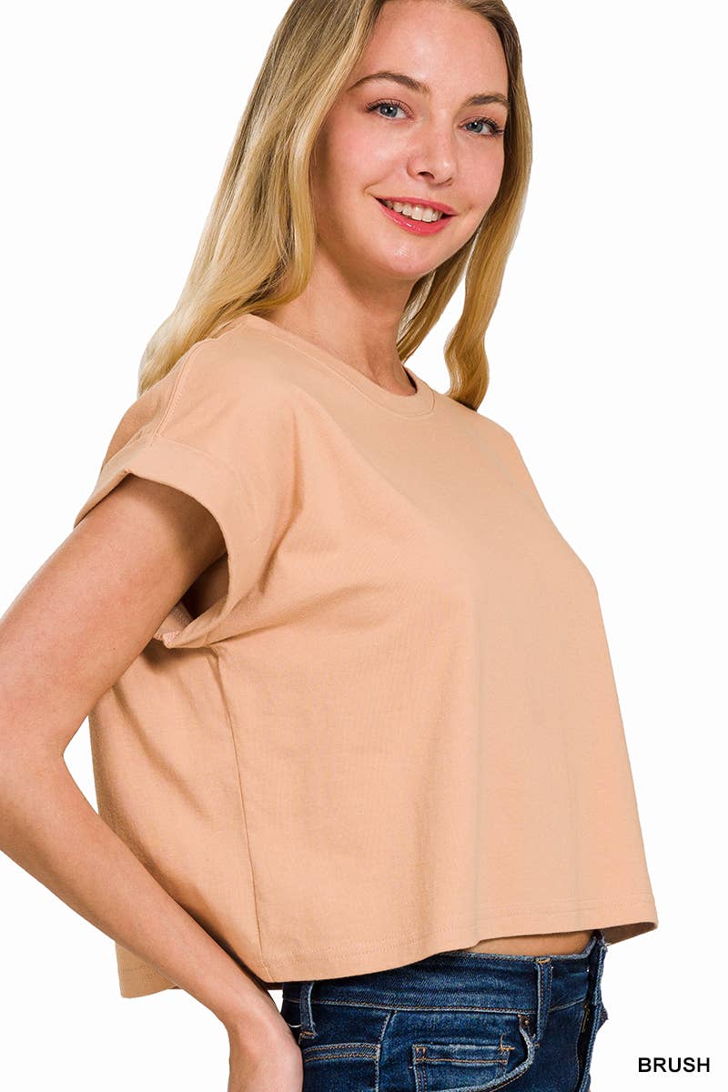 Short Sleeve Brooke Cropped Tee