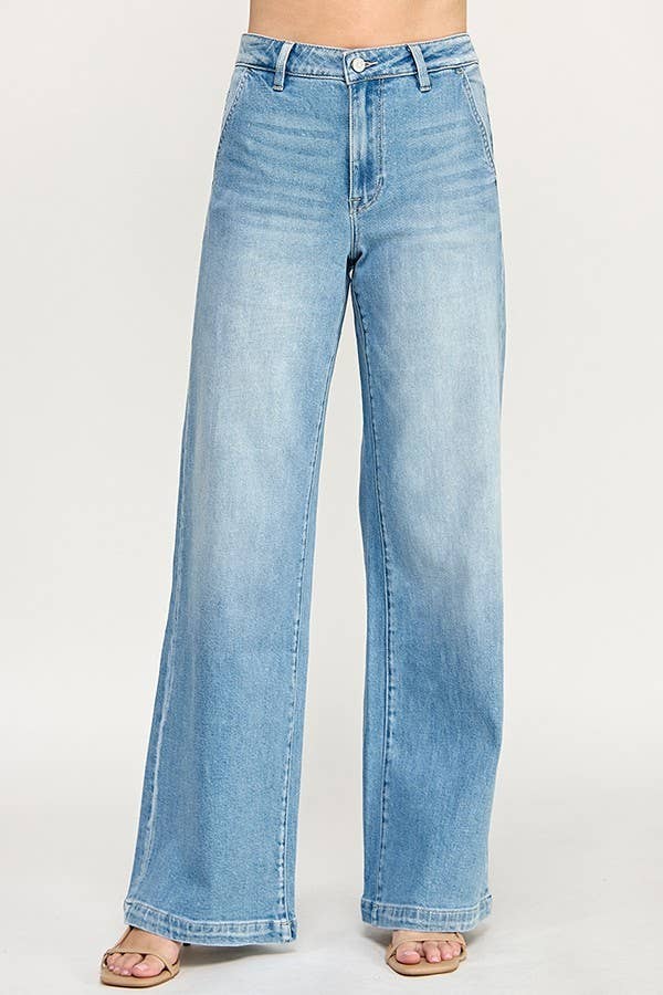 High Rise Wide Leg Jeans