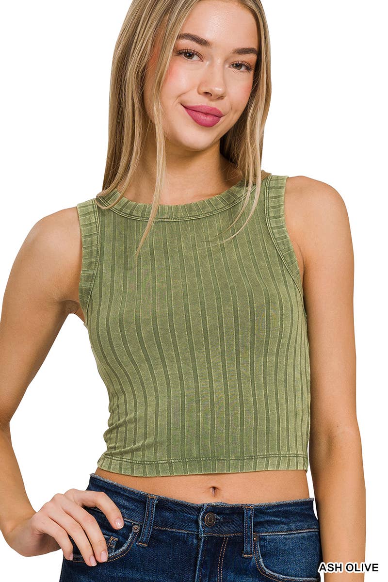 Sleeveless Cropped Tank Top