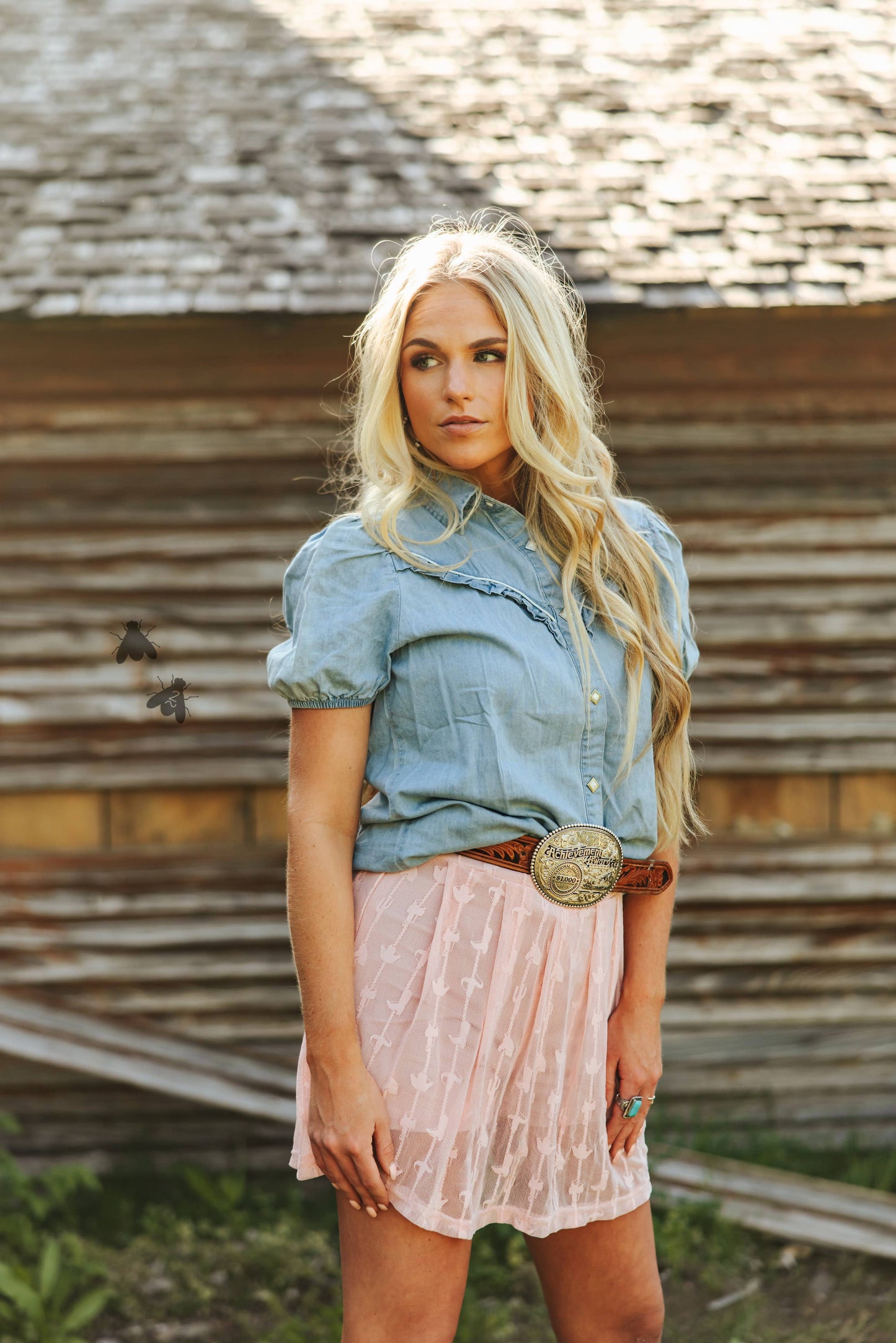 LINGO LACE SKORT *DUSTY ROSE