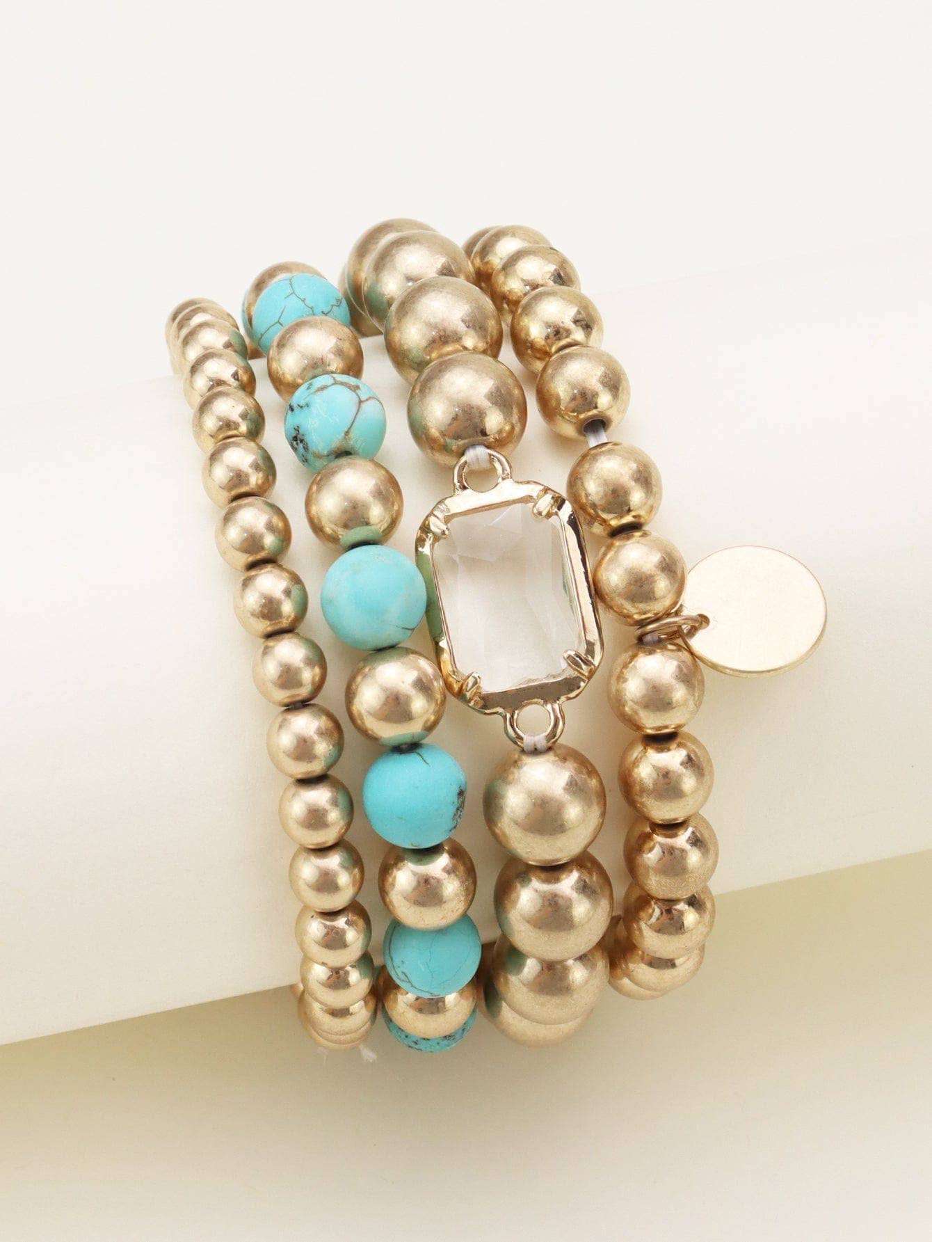 4 Piece Semi Precious Bracelet Set