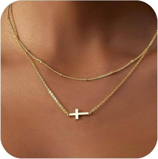 Cross Layered Necklace