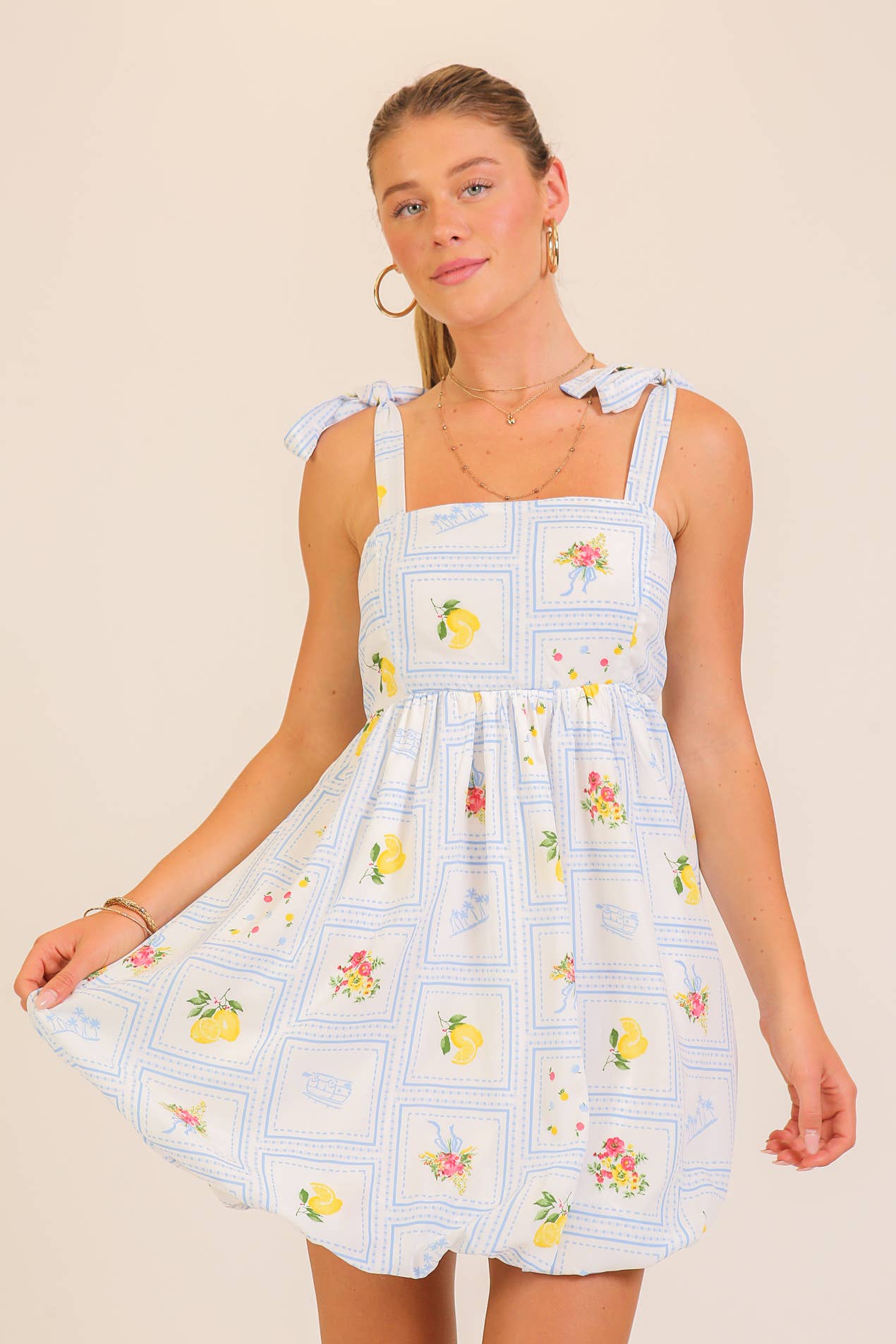 Lemonade Dreams Bow-Tie Dress