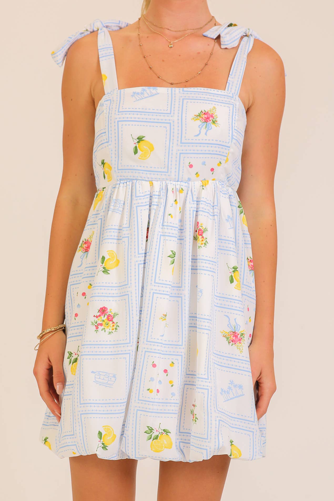 Lemonade Dreams Bow-Tie Dress