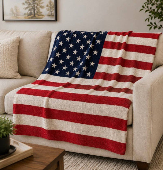 American Flag Throw Blanket