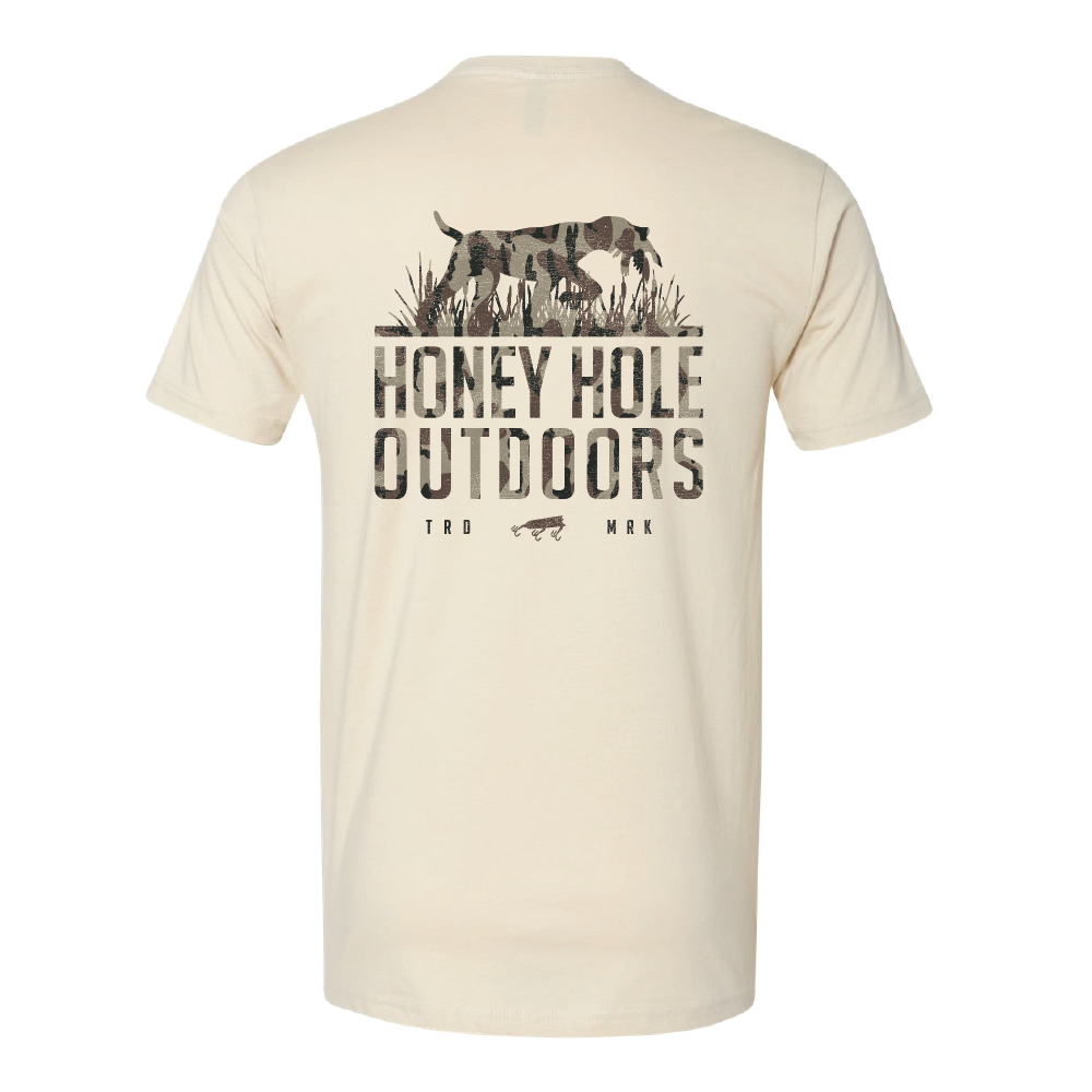 Short Sleeve - Camouflage  Dog - Natural