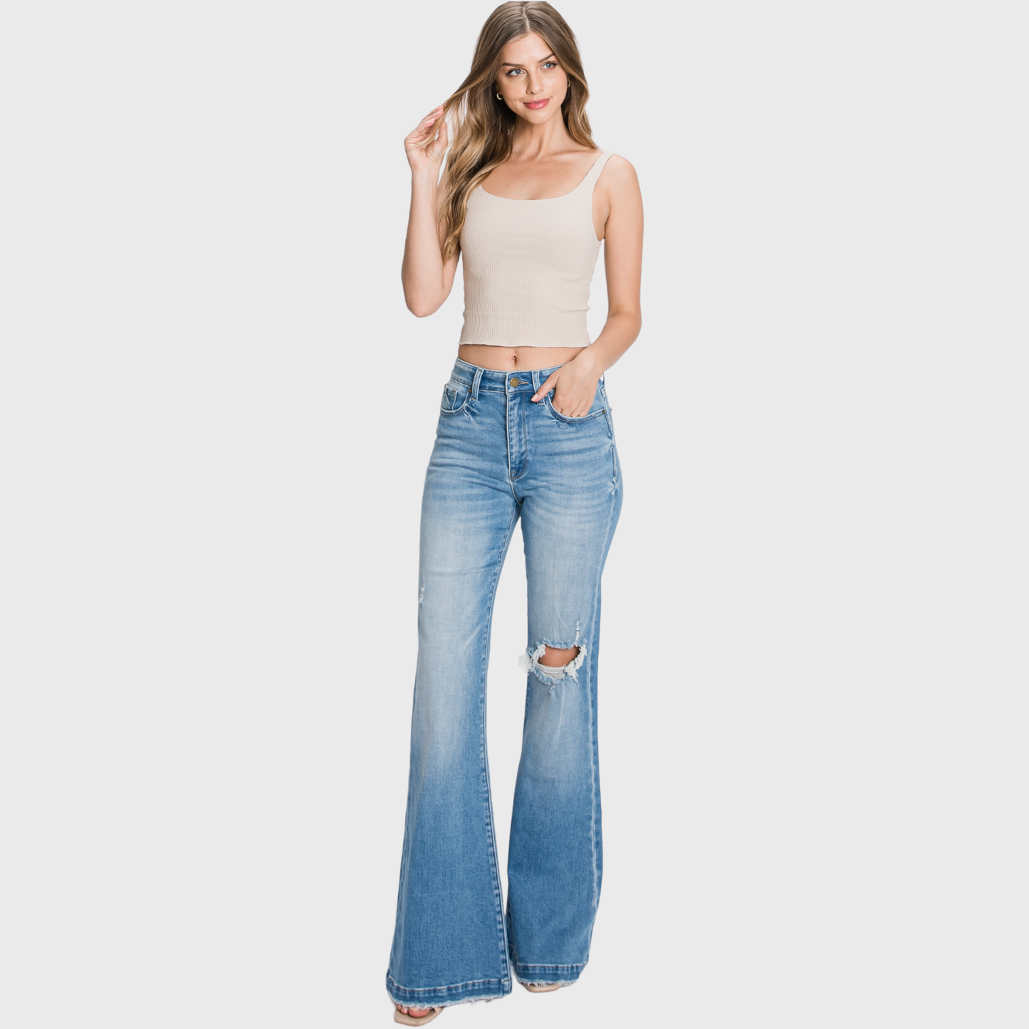 High Rise Flare Jeans