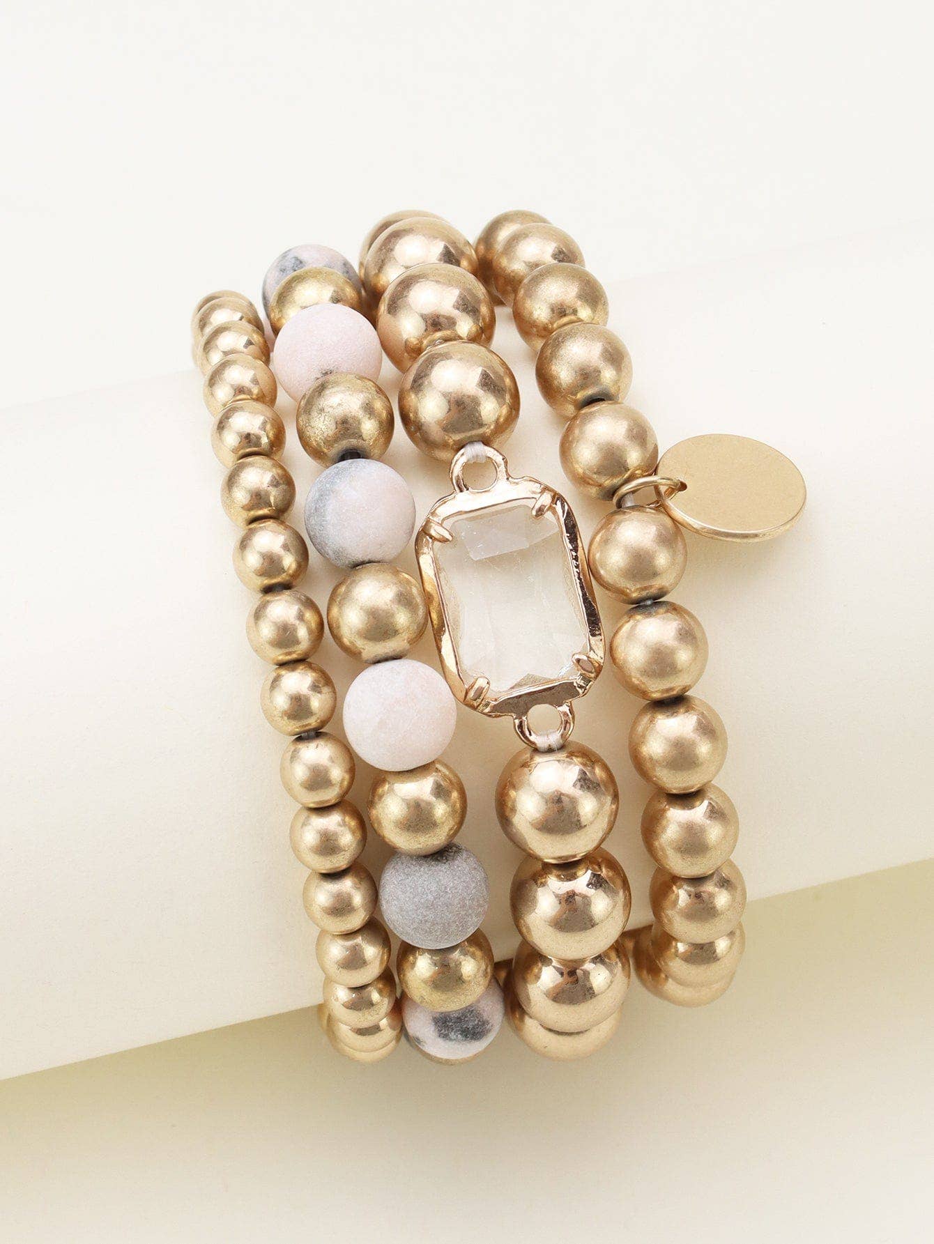 4 Piece Semi Precious Bracelet Set