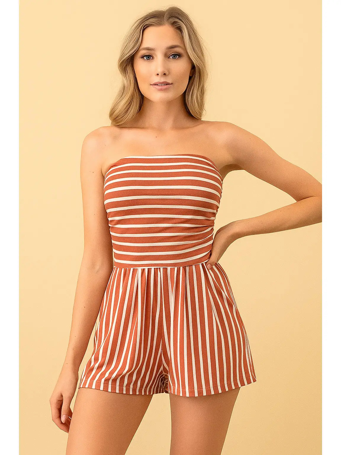 Stripe Tube Romper