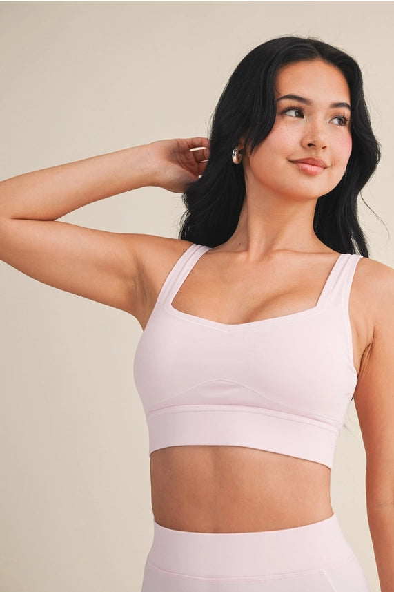 Contrast Thread Sports Bra & Biker Short Set