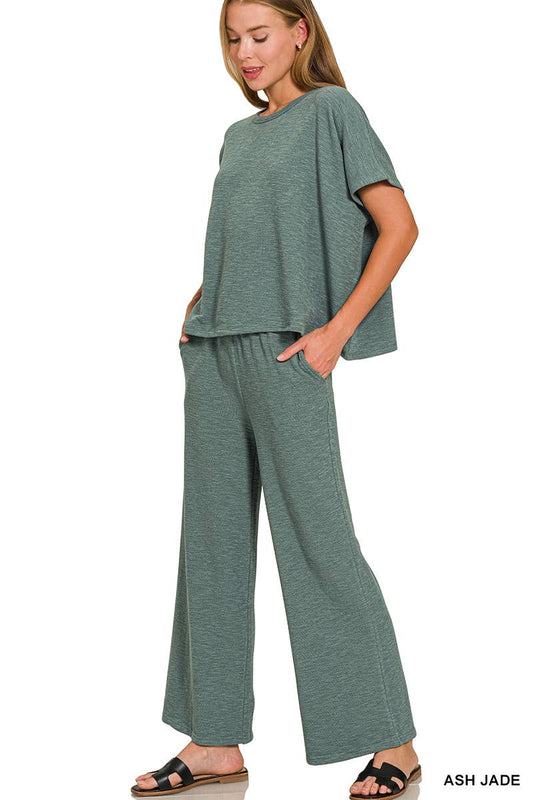 Cotton  Top & Pants 2pc Set