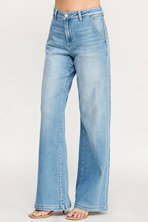 High Rise Wide Leg Jeans