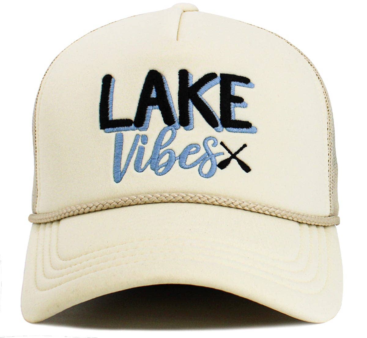 Lake Vibes Foam Trucker Mesh Cap: Neon Pink