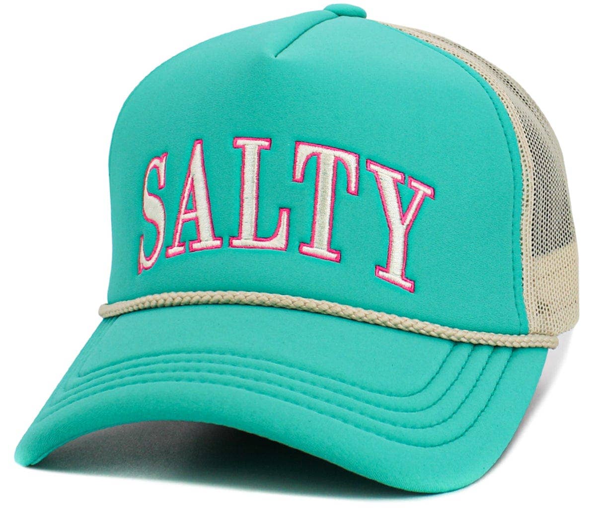 Salty Foam Trucker Mesh Cap: White Black
