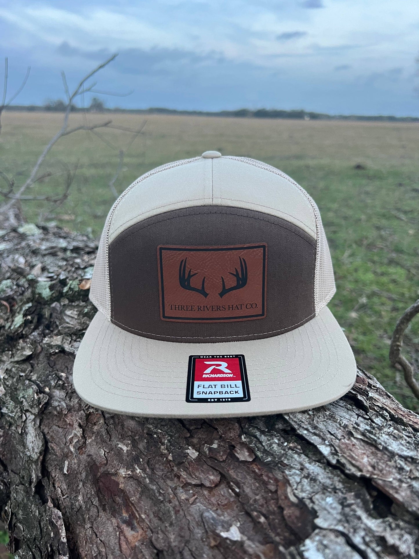 Deer Horns - Flat bill Snapback Hat  7 panel