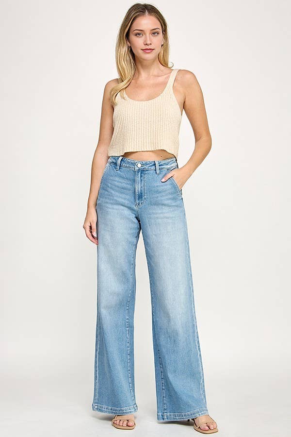 High Rise Wide Leg Jeans