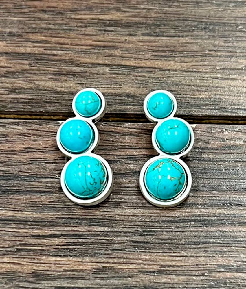 724674, Turquoise Stud Earrings
