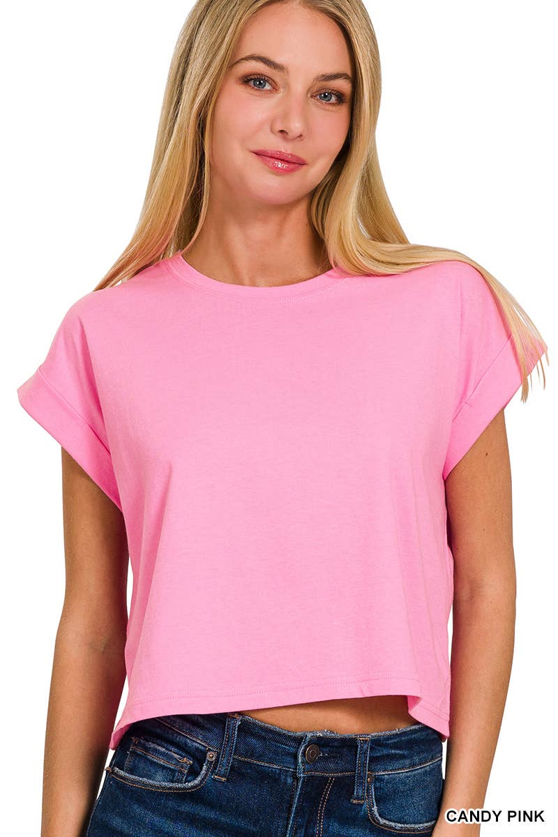 Short Sleeve Brooke Cropped Tee