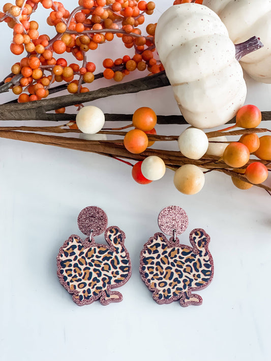 Leopard Turkey Fall Earrings "Dangles"