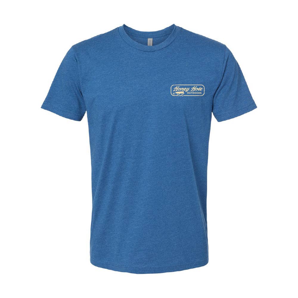 Short Sleeve - Bass n Boat - Heather Cool Blue