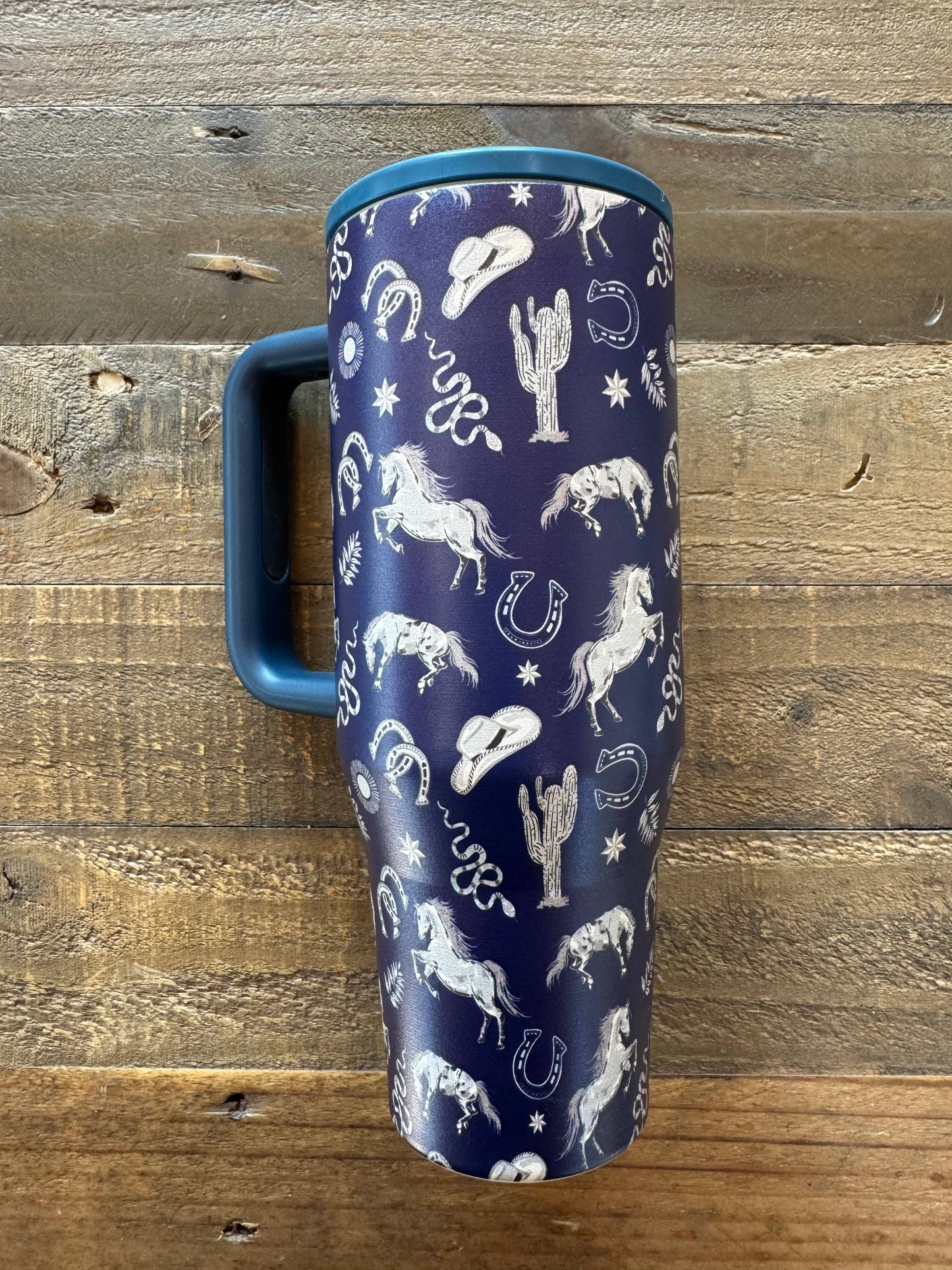 FLORAL & WESTERN STAINLESS STEEL TUMBLER