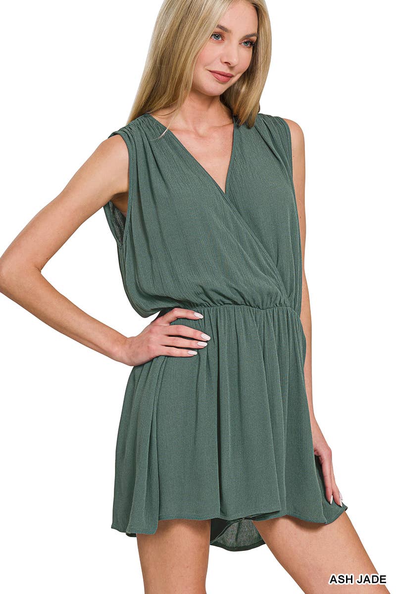 Romper w/ Tie Open Back