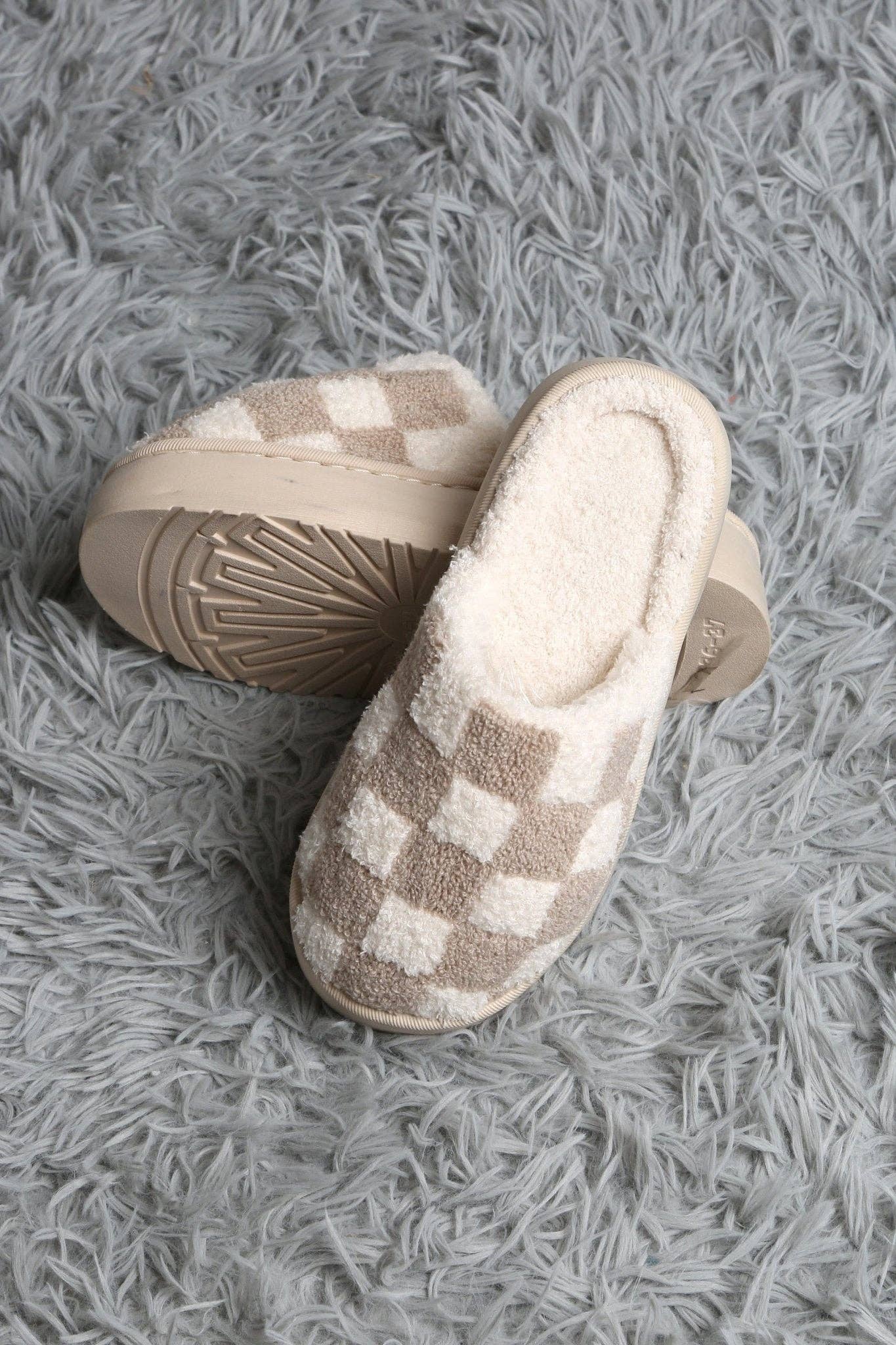 Super Lux Checker Platform Slippers
