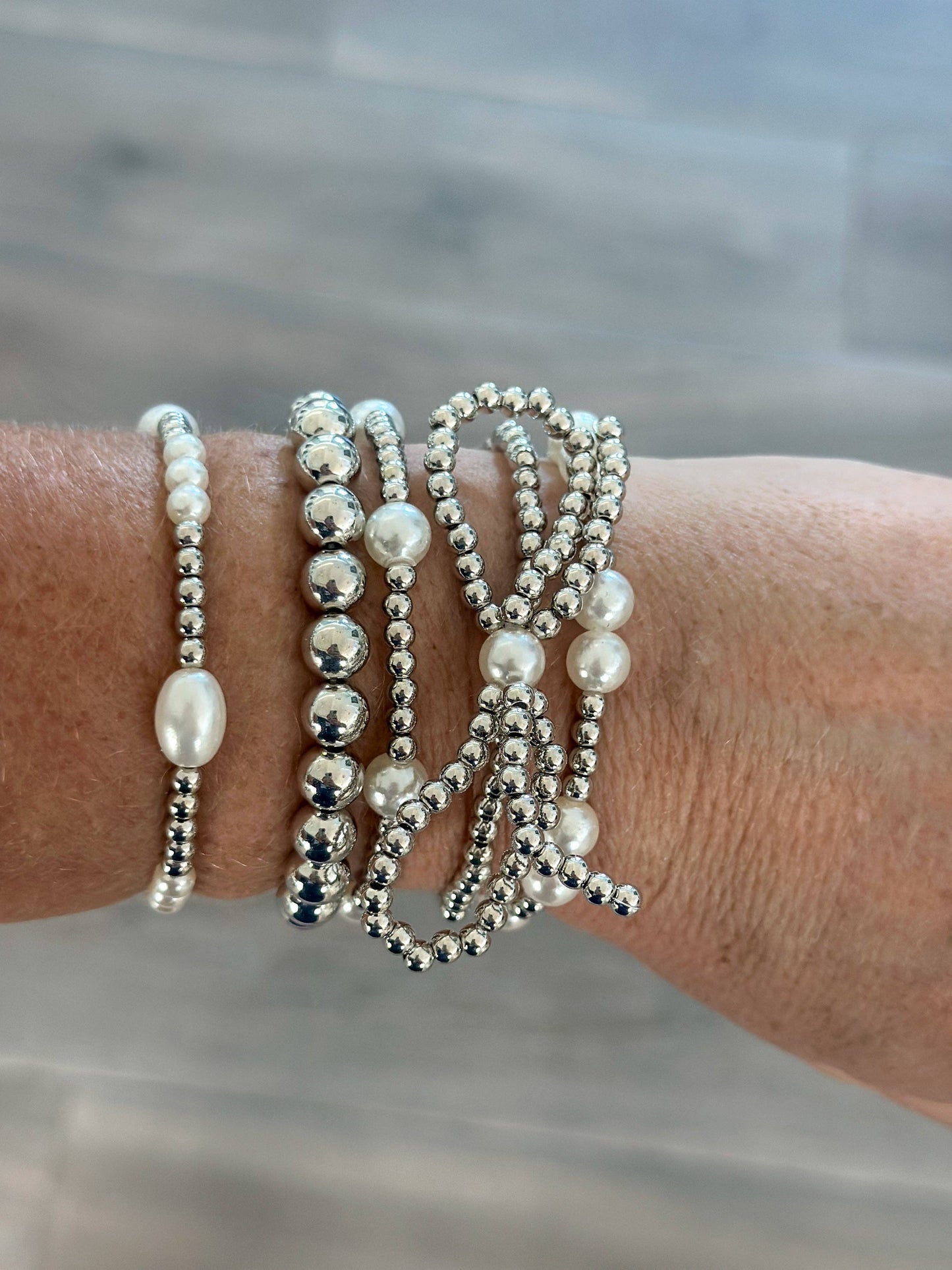 Becca Bow Bracelet Sets "Silver"