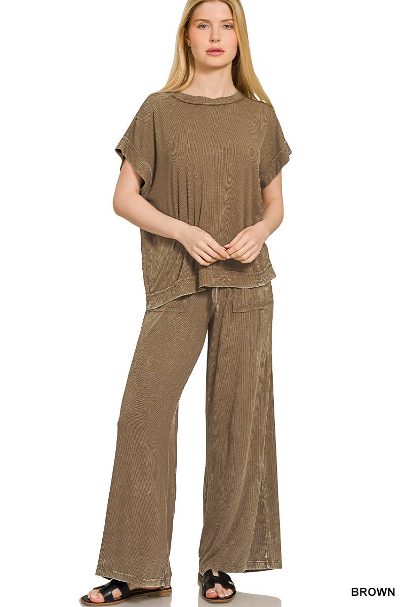 Acid Wash Top & Pants