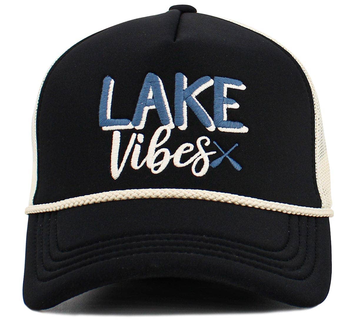 Lake Vibes Foam Trucker Mesh Cap: Neon Pink