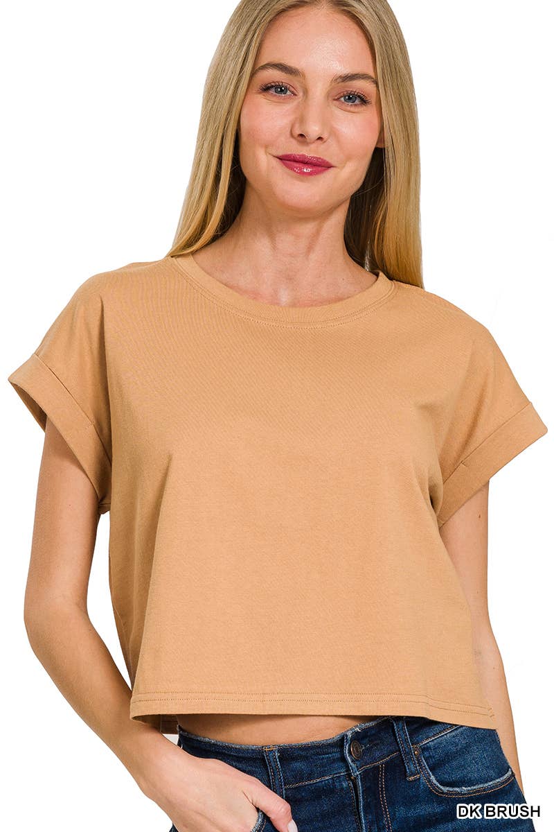 Short Sleeve Brooke Cropped Tee