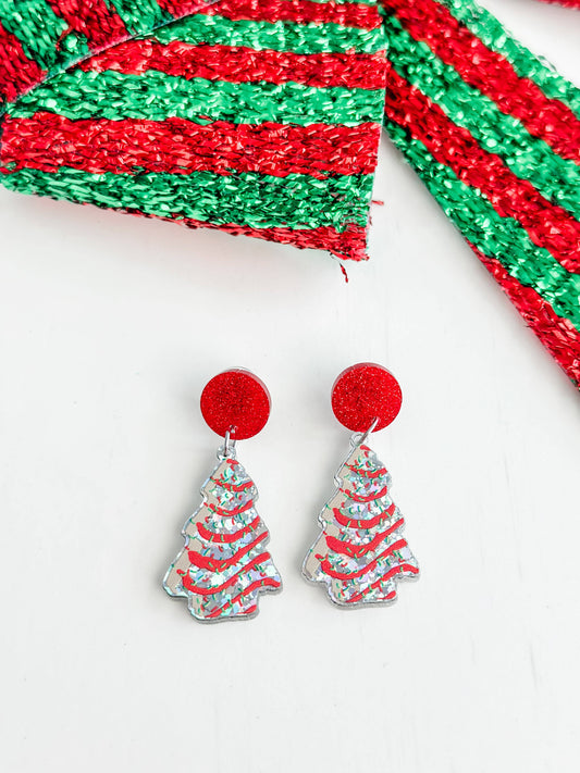 "Sparkly Christmas Tree" Dangles