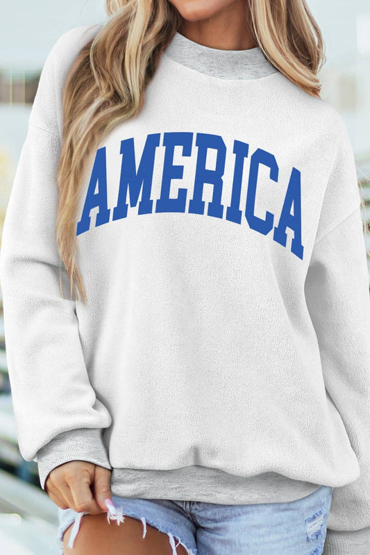 USA Mock Neck Sweater