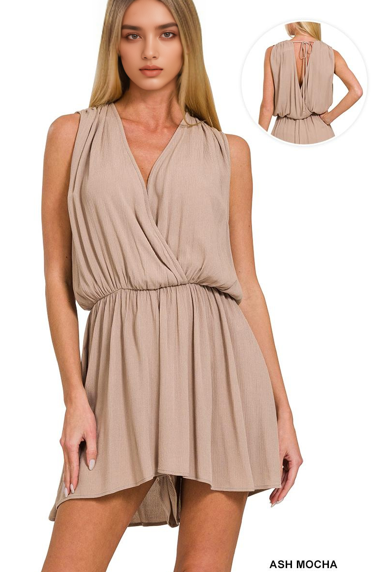 Romper w/ Tie Open Back