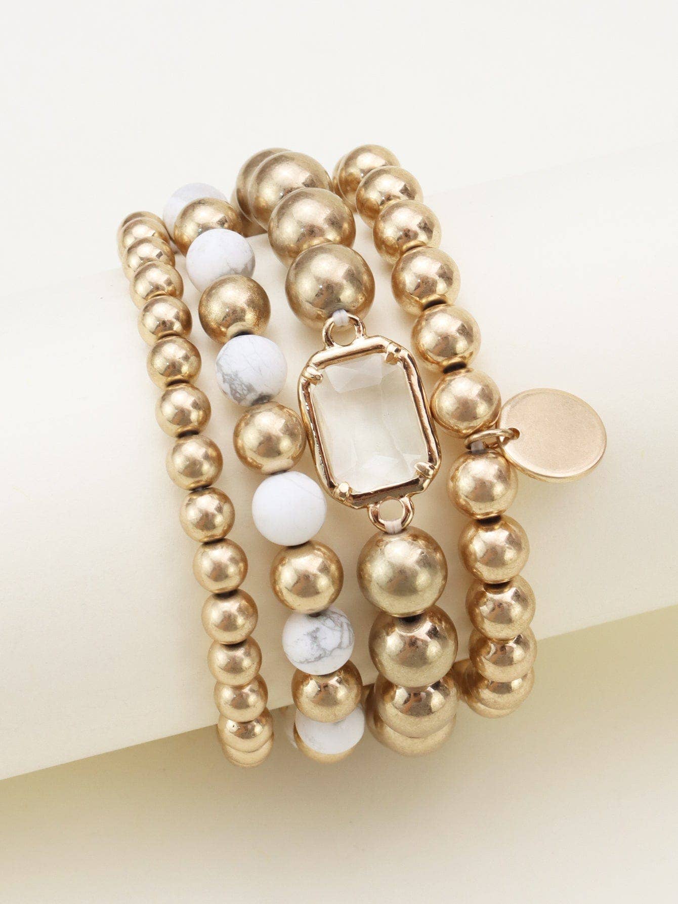 4 Piece Semi Precious Bracelet Set