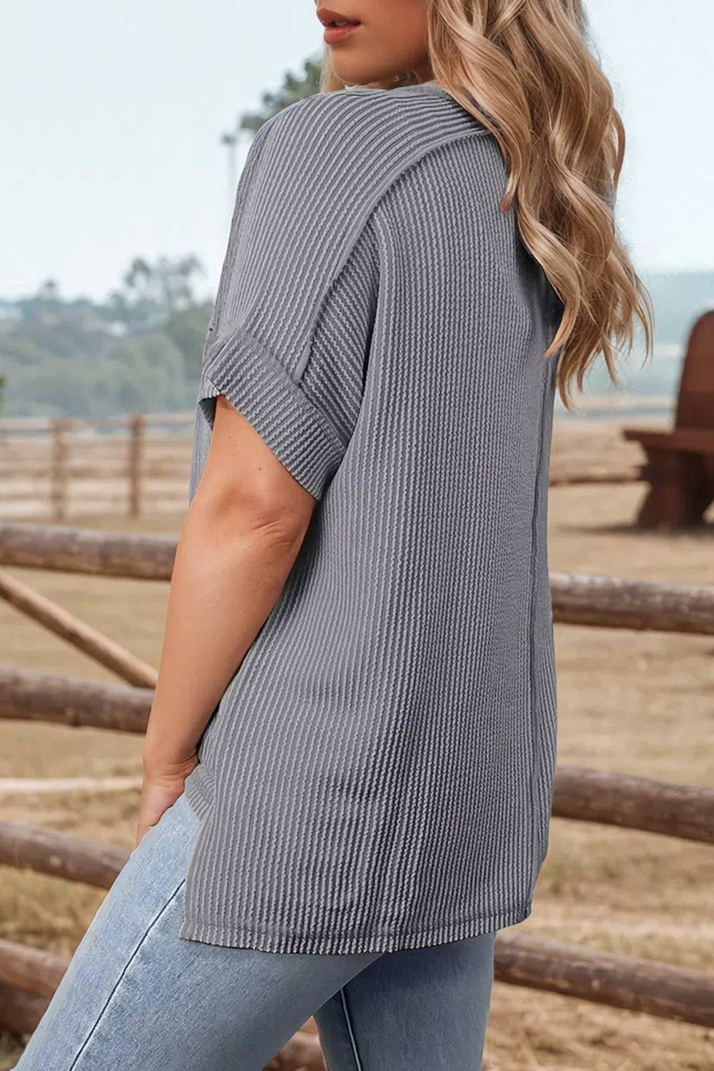 Exposed Stitching T-shirt