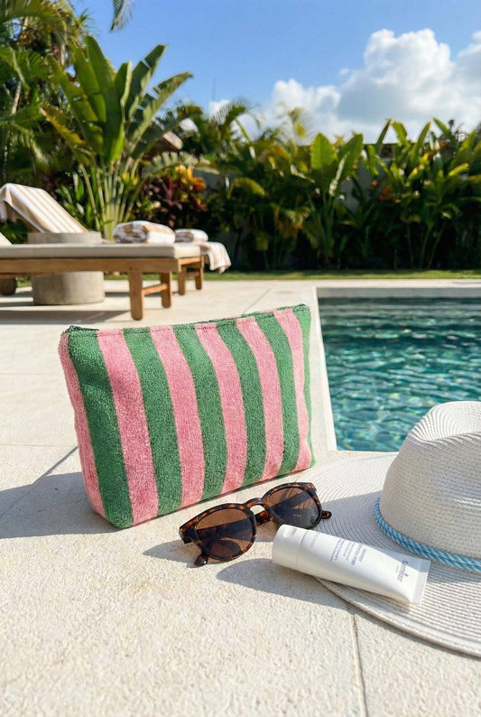 Striped Terry Pouch